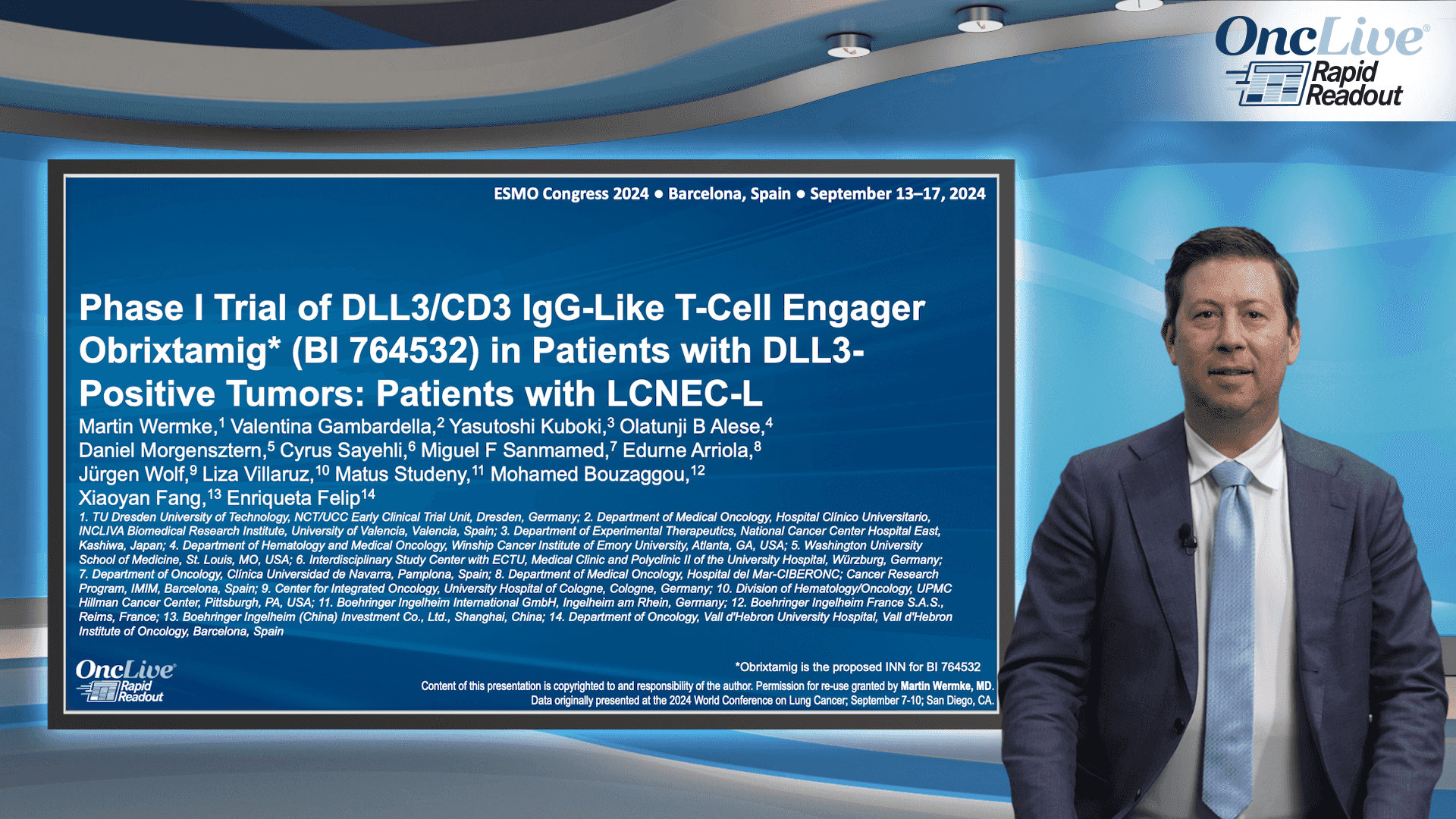 Phase 1 trial of DLL3/CD3 IgG-Like T-Cell Engager BI 764532 in Patients with DLL3 Positive Tumors: Patients with LCNEC