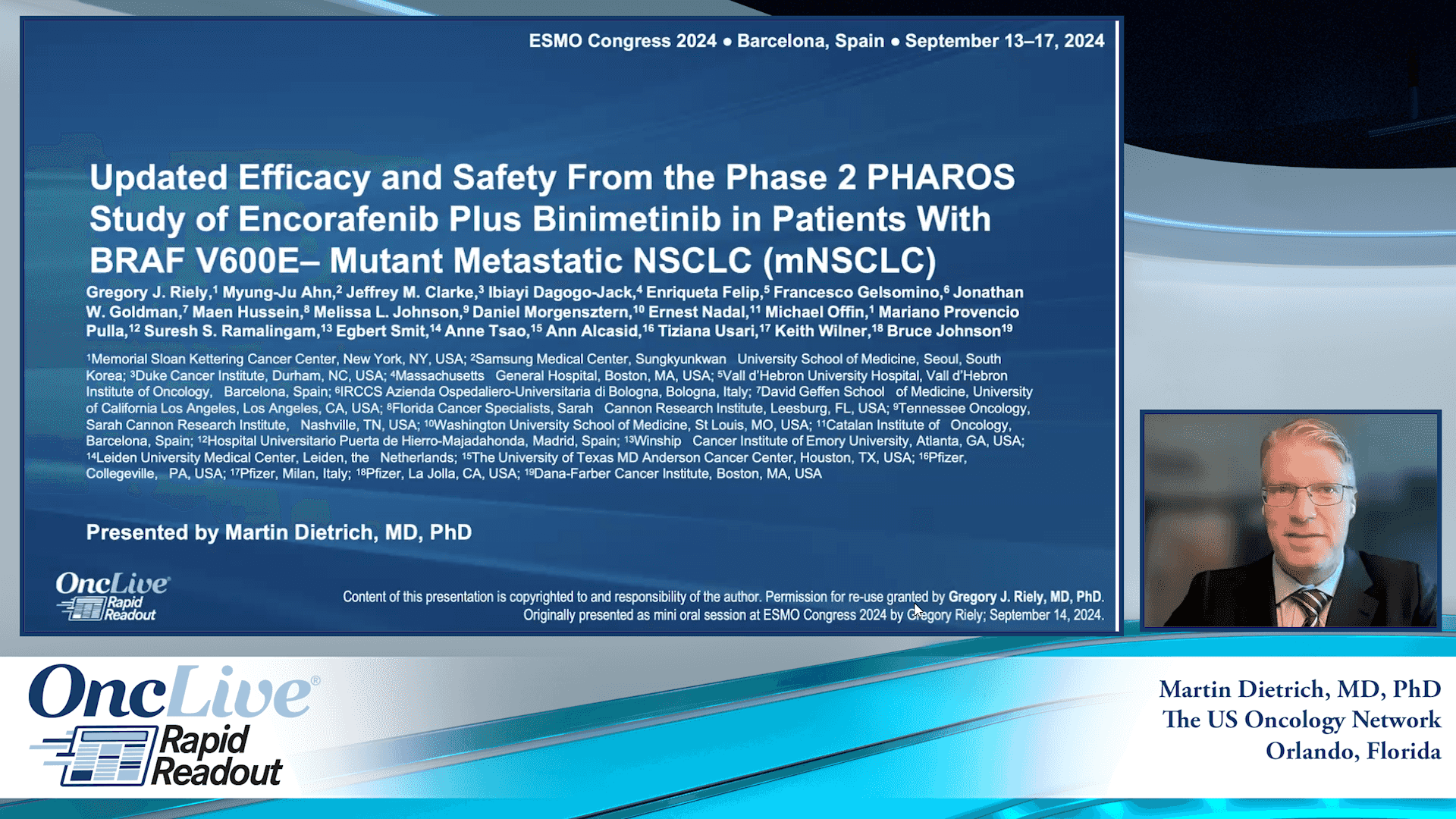 Updated Efficacy and Safety From the Phase 2 PHAROS Study of Encorafenib Plus Binimetinib in Patients With BRAF V600E-Mutant Metastatic NSCLC (mNSCLC)