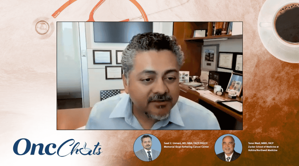 In this episode of OncChats: Optimizing the Use of Bispecific Antibodies in Myeloma and Beyond, Drs Usmani and Wasil discuss the need for continued evaluation of prophylactic treatments like tocilizumab (Actemra) and antimicrobial measures for bispecific T-cell engagers, noting logistical and financial challenges and the importance of collaboration with community centers.