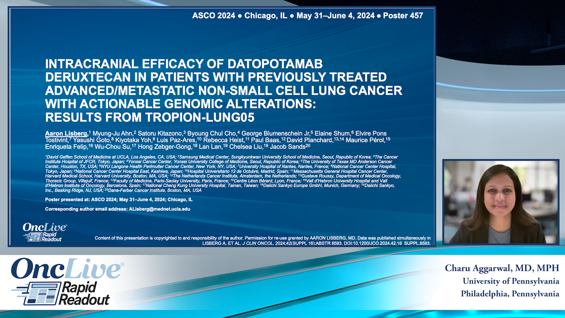 Intracranial Efficacy of Datopotamab Deruxtecan in Patients with Previously Treated Advanced/Metastatic Non-Small Cell Lung Cancer with Actionable Genomic Alterations: Results from Tropion-Lung05