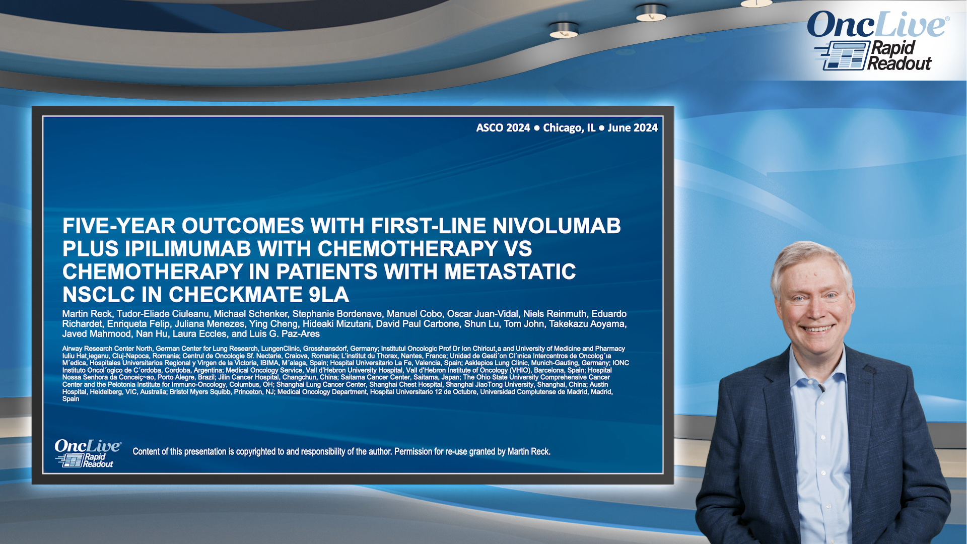 Five-year outcomes with first-line (1L) nivolumab + ipilimumab + chemotherapy (N + I + C) vs C in patients (pts) with metastatic NSCLC (mNSCLC) in CheckMate 9LA