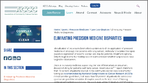 Eliminating Precision Medicine Disparities