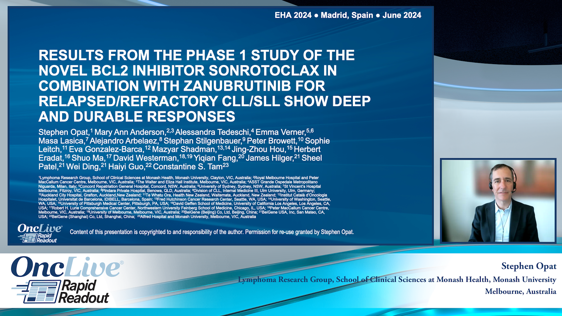 Results From the Phase 1 Study of the Novel BCL2 Inhibitor Sonrotoclax in Combination with Zanubrutinib for Relapsed/Refractory CLL/SLL Show Deep and Durable Responses