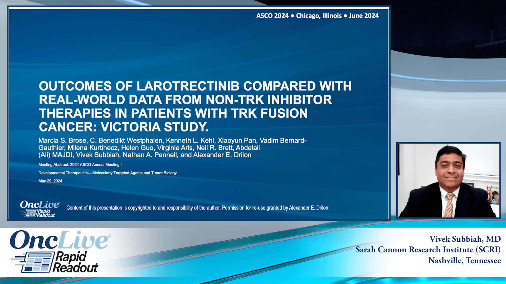 Outcomes of larotrectinib compared with real-world data from non-TRK inhibitor therapies in patients with TRK fusion cancer: VICTORIA study