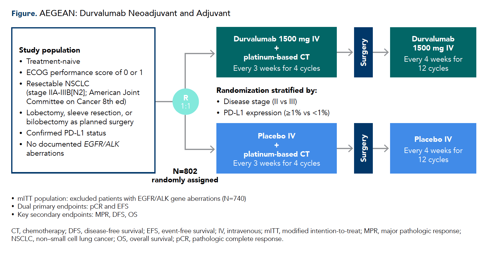 Figure. AEGEAN: Durvalumab Neoadjuvant and Adjuvant