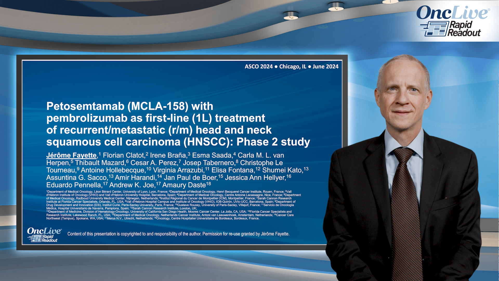 Petosemtamab (MCLA-158) with pembrolizumab as first-line (1L) treatment of recurrent/metastatic (r/m) head and neck squamous cell carcinoma (HNSCC): Phase 2 study